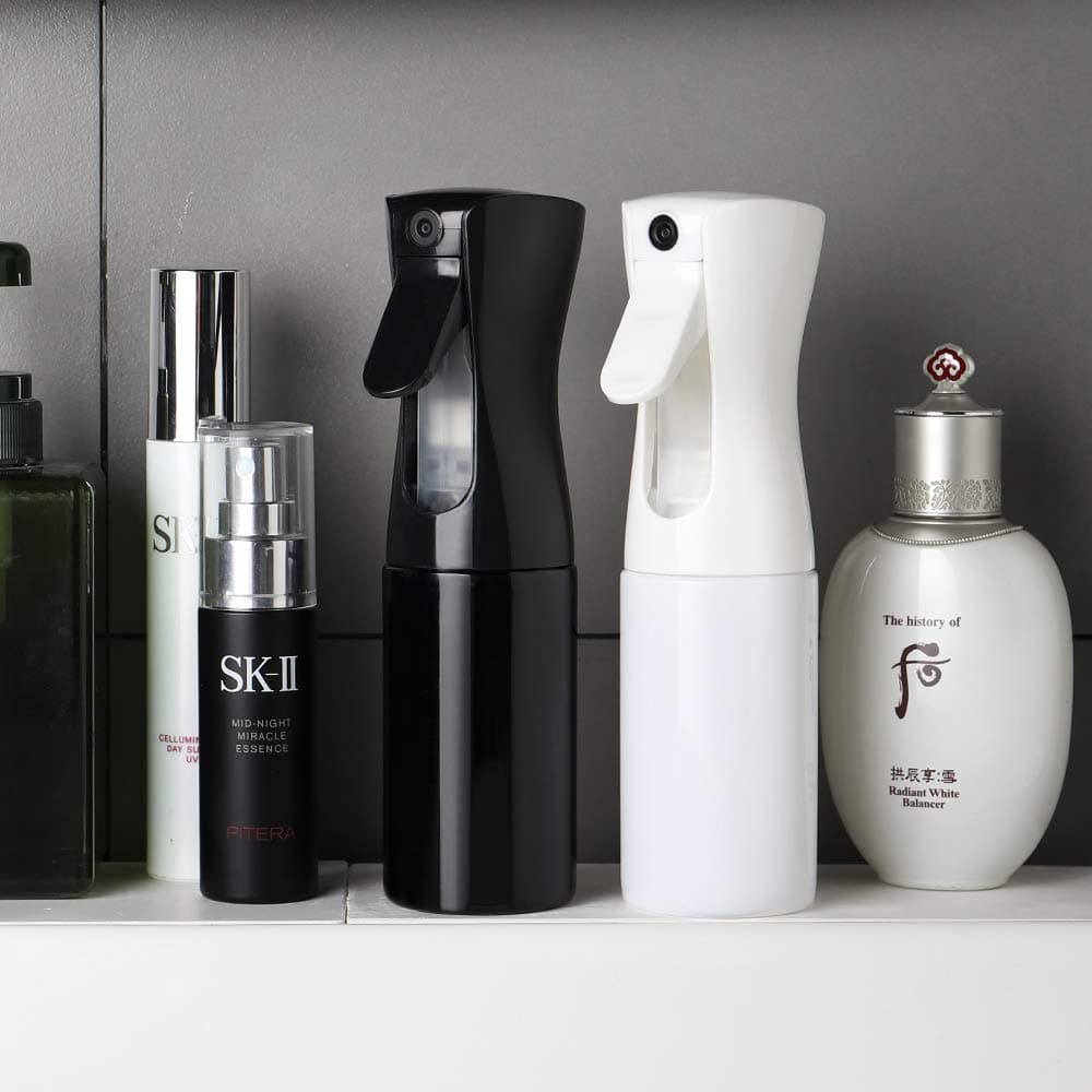 Uervoton Hair Spray Bottle, Continuous Ultra Fine Mist Water Sprayer, Empty Refillable Bottle for Hairstyling, Salon, Skincare, Plants, Pets & Cleaning, 210ml, Black — view 6