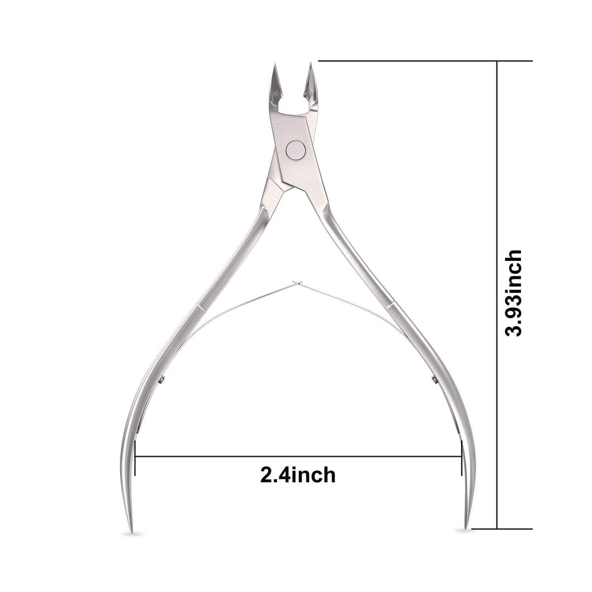 Jestilo Professional Cuticle Nippers Scissors Cutters, Removers Stainless Steel Best Nail Care Tool for Manicure and Pedicure (Silver) — view 4