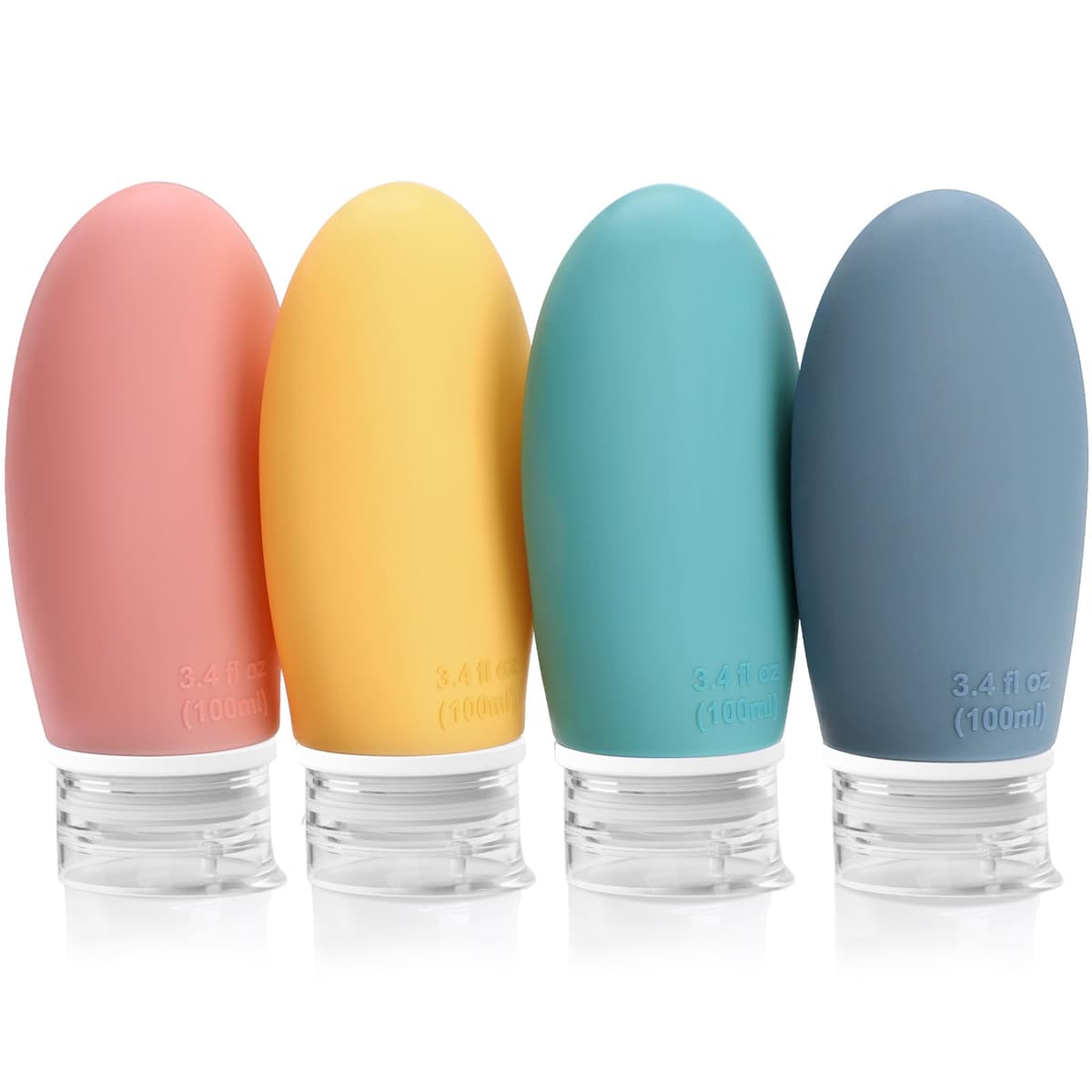 Opret Botes Viaje Rellenables 100ml 3 Piezas, Botellas de Viaje Silicona para Gel y Champu, Botes Viaje a Prueba de Fugas para Gel, Champús, Lociones y Artículos de Tocador, FDA Certificado Sin BPA — view 9