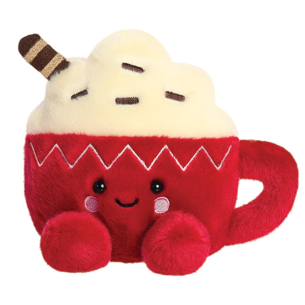 Aurora, 99409, Palm Pals Cassia Hot Cocoa 5In, Soft Toy, Red & white — view 5