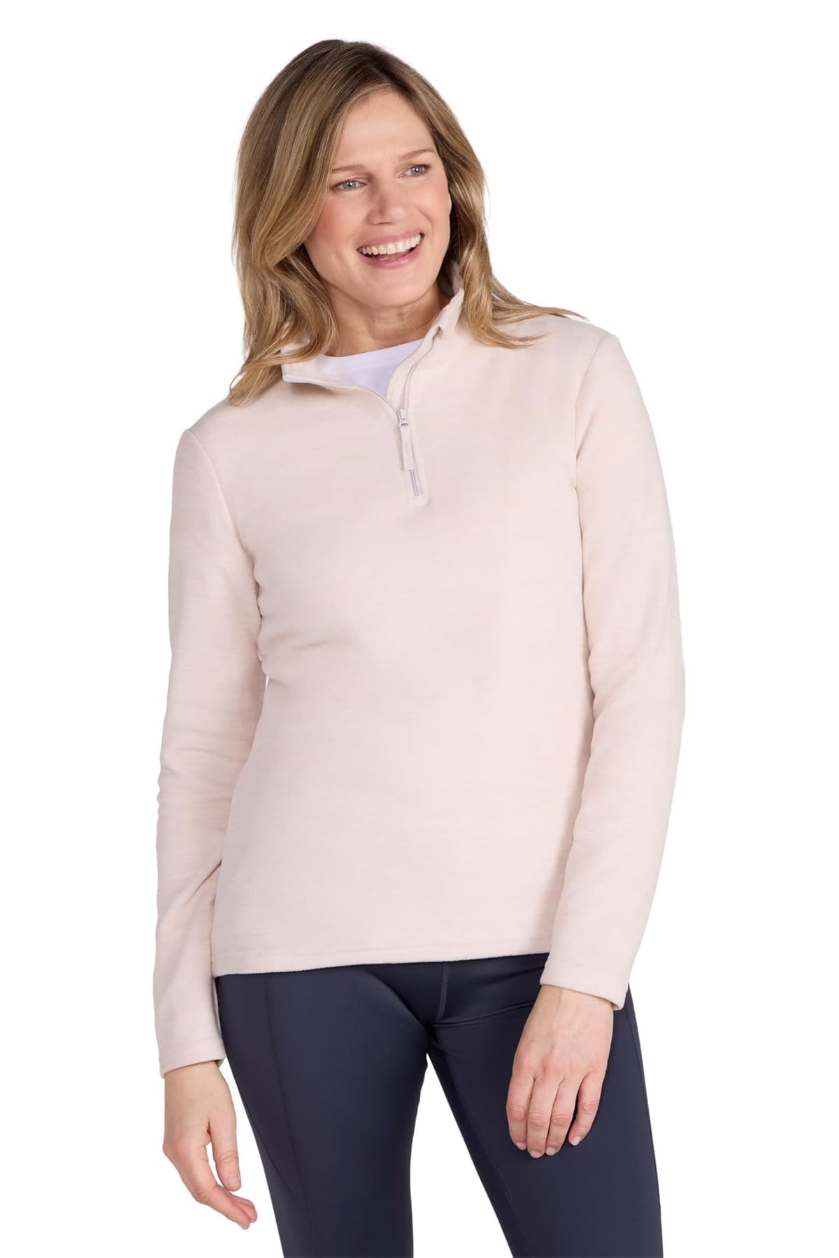 Mountain Warehouse Camber Half Zip Women's Fleece - Lightweight, Warm & Cosy Half Zip Sweatshirt - Best for Spring Summer, Camping, Outdoors, Travelling & Hiking — view 24