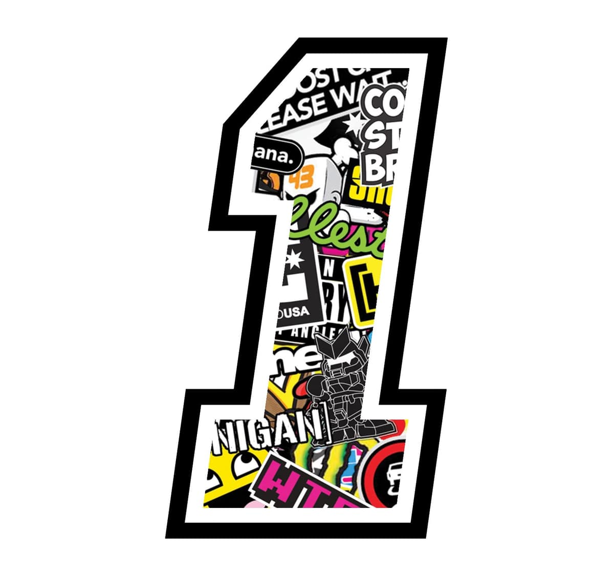 Adhesive Race número - la medida 12 cm - Cross Pista de Coches Pegatinas para Bicicletas (3, Sticker Bomb) — view 53