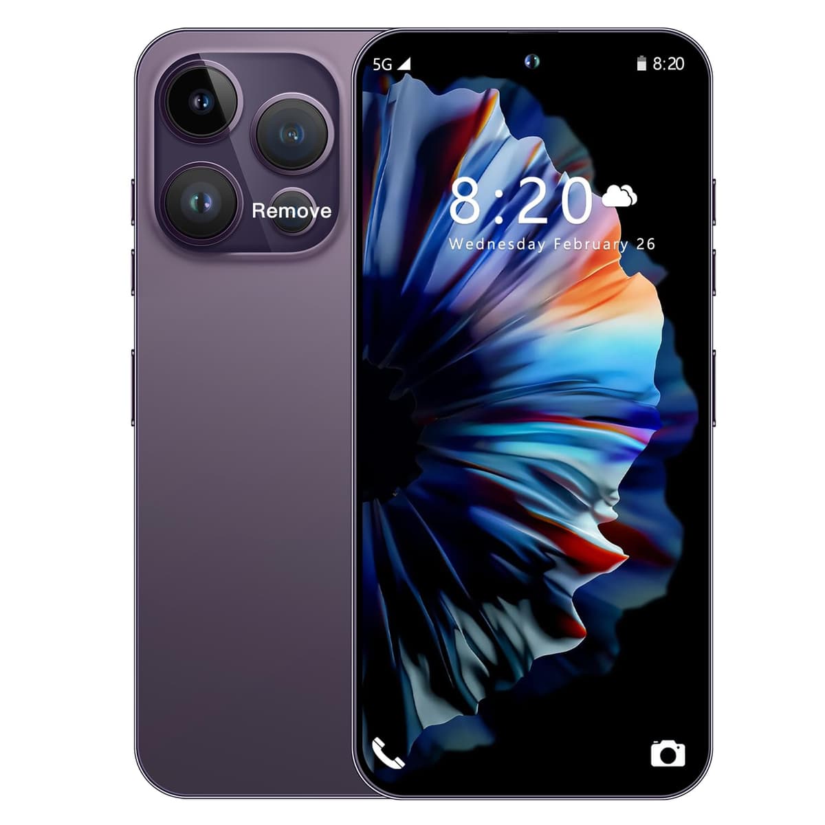 14 PM Unlocked Cell Phone,Smartphone Long Battery Life 6.82" HD Screen Unlocked Phones, 16+512GB Android 13.0 with 128G Memory Card, Dual SIM/Fingerprint Lock/Face ID/GPS (White) — view 8