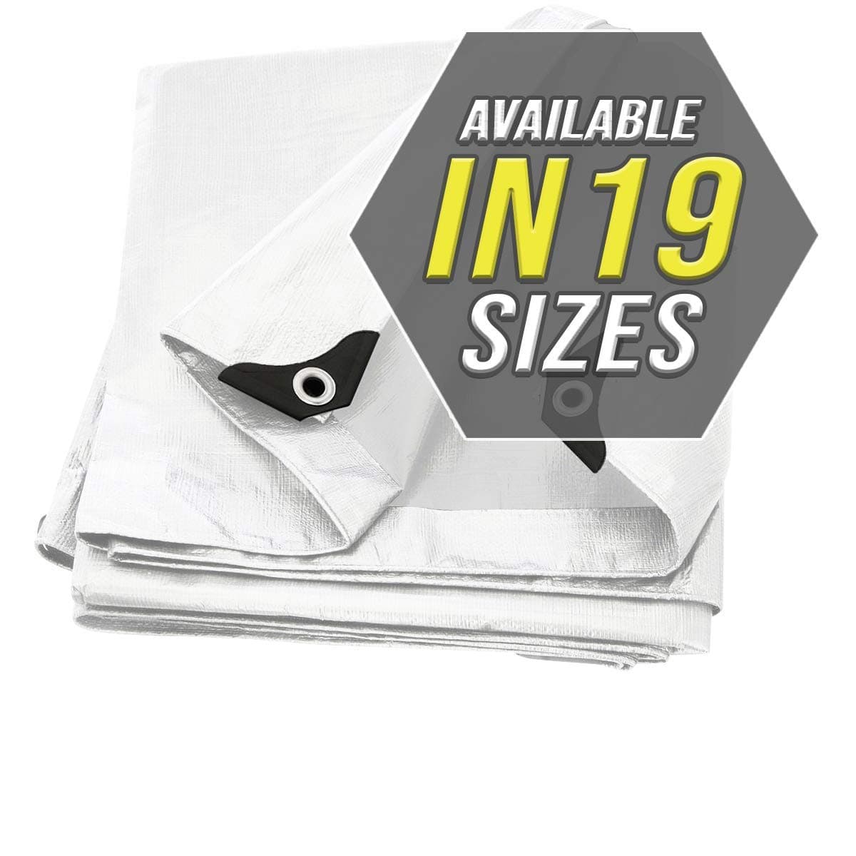 Large Waterproof Tarp- Heavy Duty Thick Poly Tarpaulin Ideal for Canopy Tents, Boats, RV or Pool Covers- Multipurpose Protective Tarps with Grommets for Indoor and Outdoor Use — view 8