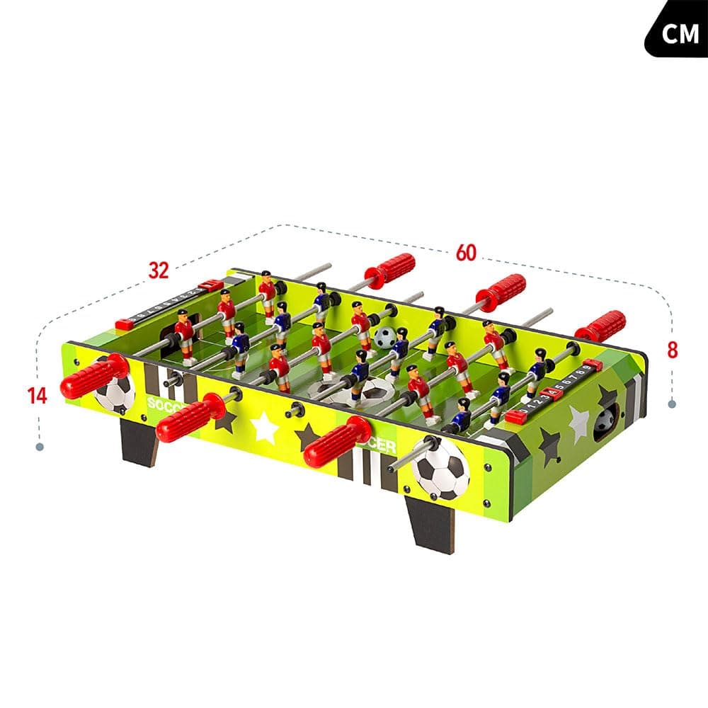 ColorBaby 85435 Mesa de futbolín Infantil, 60x32x14 cm, 2 Jugadores, Marcadores manuales, De Madera Resistente, Juegos de Mesa, Futbolines para niños, 6 años y mas — view 2