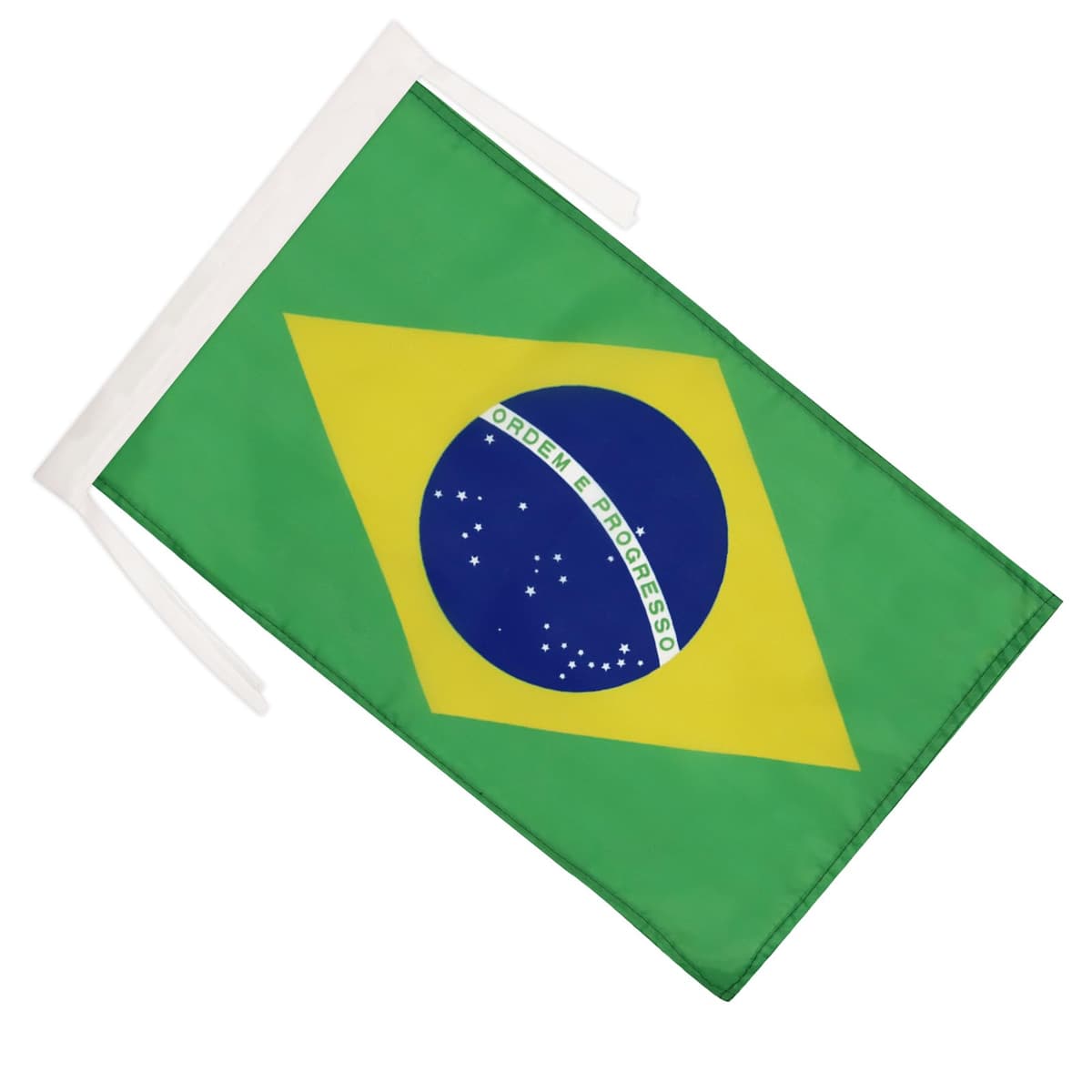 AZ FLAG - Brazil Flag - 18'' x 12'' - 100% Polyester Brazilian Small Banner with Two Cords - Fade Resistant - Vivid Colors - 18x12 in - 45x30 Cm — view 2
