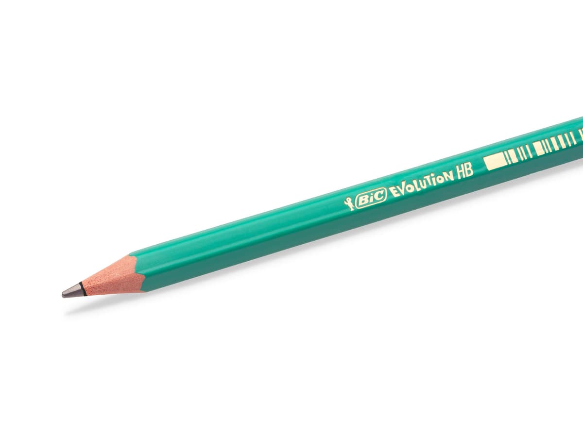 BIC Evolution Original HB, lápices con mina irrompible, agarre firme, color gris, paquete de 12 unidades — view 2