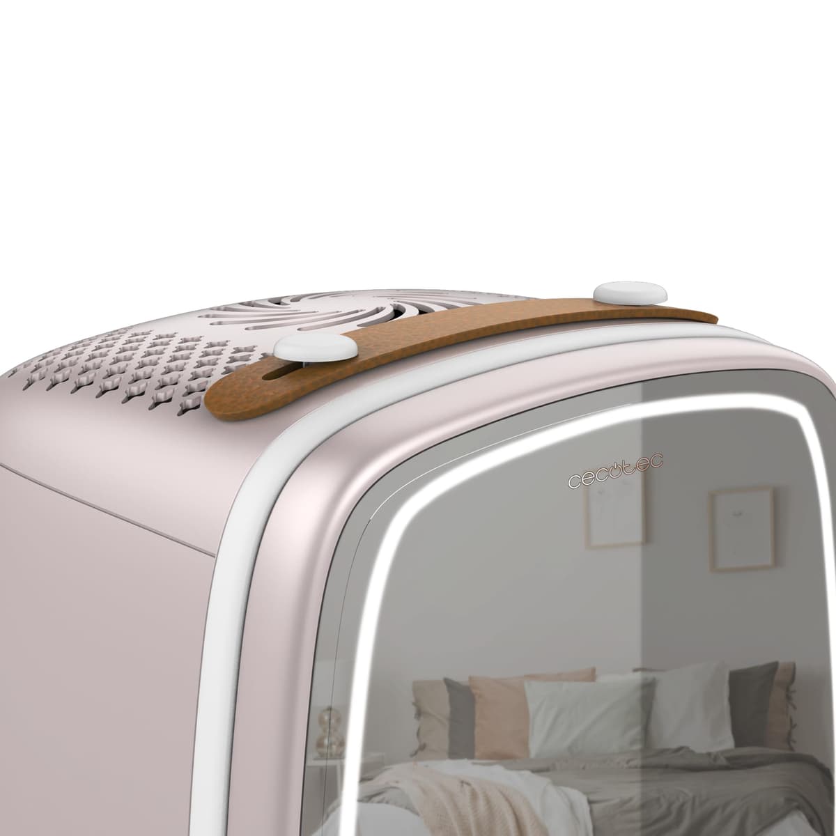 Cecotec Nevera Pequeña de Cosméticos 6L Bamba CoolingBeauty 6000 Mirror Rose. Mini Frigorífico con Puerta con Espejo Exterior, Lud LED con 3 Intensidades, Enfriamiento de hasta 10ºC — view 3