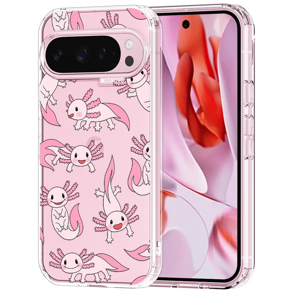 MOSNOVO Case for Google Pixel 9 & Pixel 9 Pro, [Buffertech 6.6ft Military-Grade Drop Protection] [Anti Peel Off Tech] Clear TPU Bumper Phone Case Cover Design - Eucalyptus — view 97
