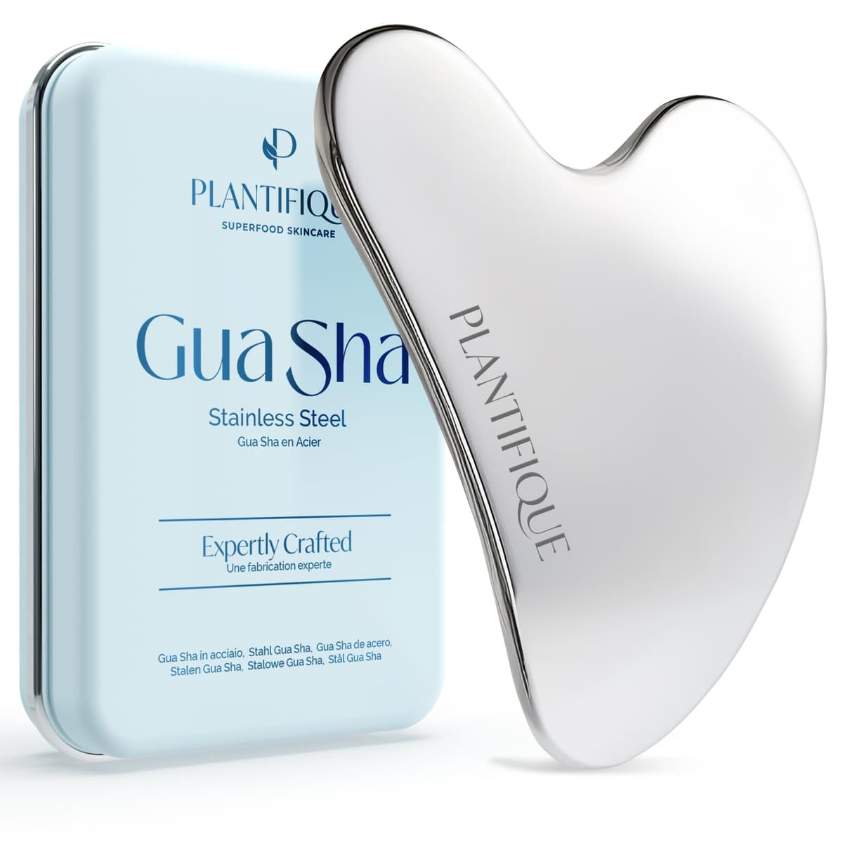 PLANTIFIQUE Gua Sha y Rodillo Facial de Jade - Masajeador Facial Antiarrugas para Tonificar la Piel - Face Roller - Rodillo Masaje y Guasha de Piedra Jade Auténtico — view 11