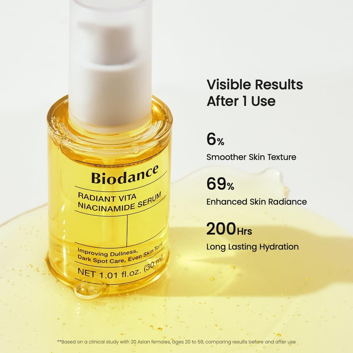 BIODANCE Radiant Vita Niacinamide Serum - Sérum Facial Iluminador con Vitamina C y Niacinamida, Corrector de Manchas y Tono Uniforme, K-Beauty Coreano, 30 ml — view 5