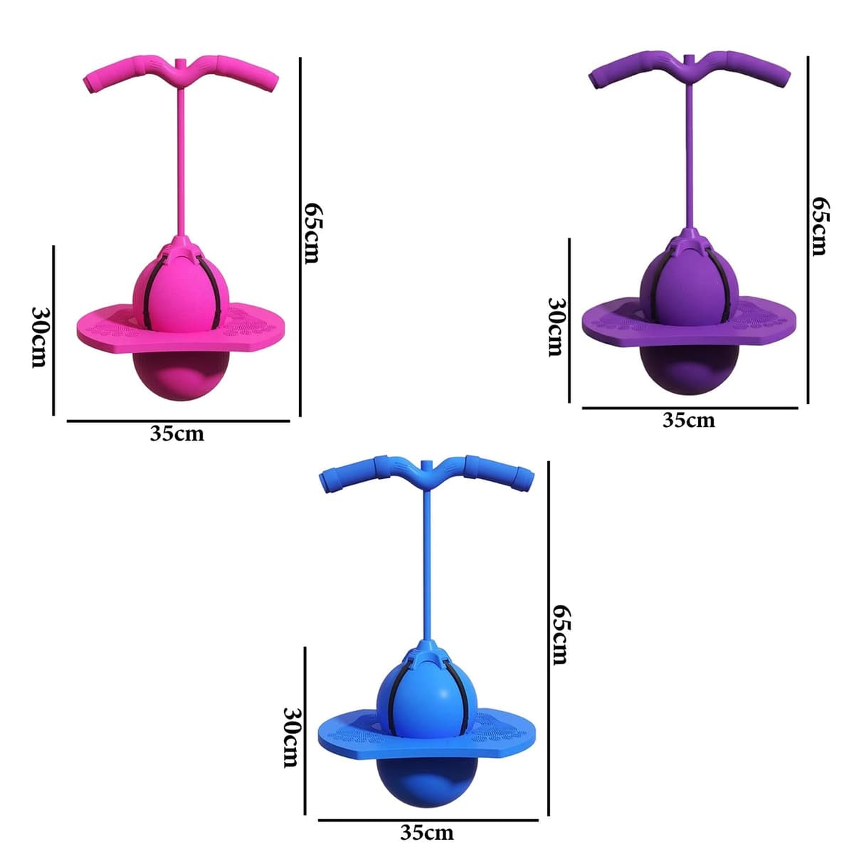 JOYTIX Balón Saltarín Equilibrio Niños, Pogo Ball con Asa, Base Antideslizante, Juguete Interior & Exterior, Deporte y Fitness para Niños y Adultos (Violeta) — view 5