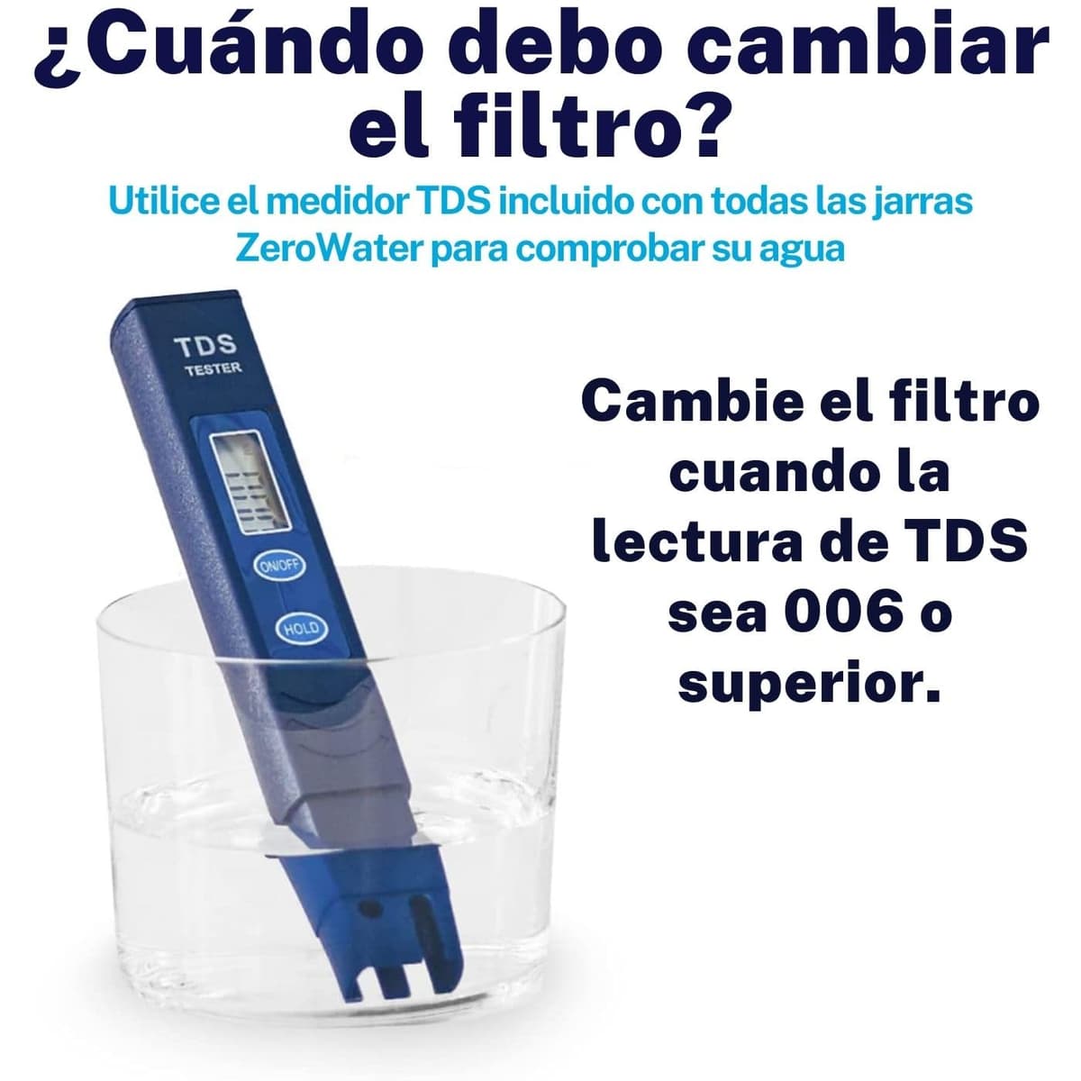 ZeroWater Combo Jarra filtradora de agua de 2,4 litros con 3 Filtros y Medidor de Calidad de Agua incluido, Libre de BPA y certificada para Reducir el Plomo y Otros Metales Pesados — view 5