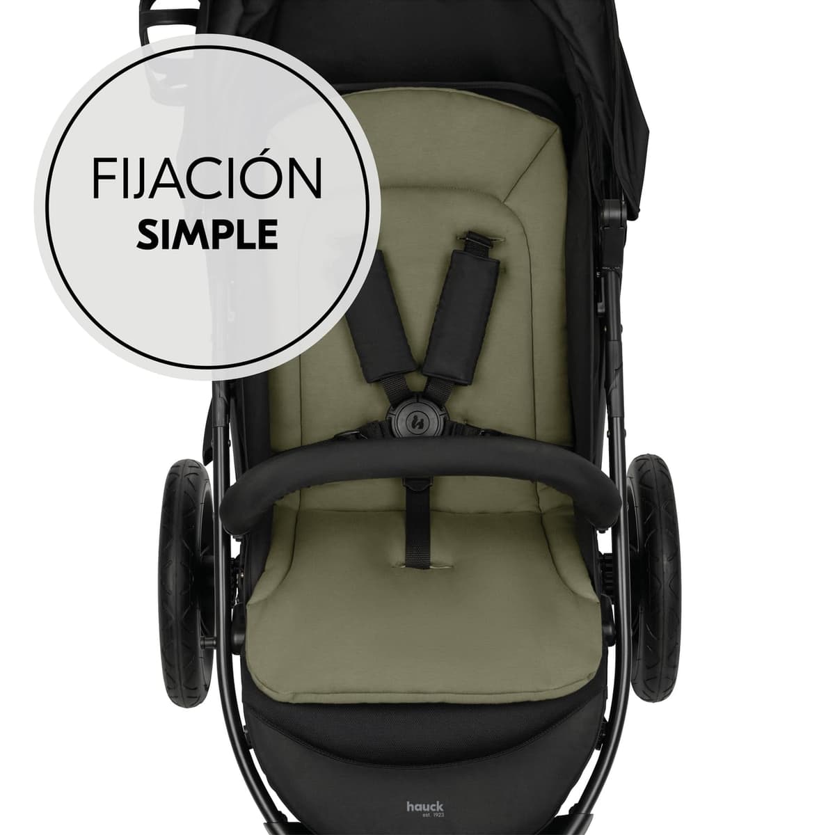 hauck Colchoneta para Silla de Paseo Universal - Funda Carrito Bebe y Remolques de Bicicleta para Niños, Algodón, Transpirable, Suave, Fácil de Fijar, Verano e Invierno - Verde — view 3