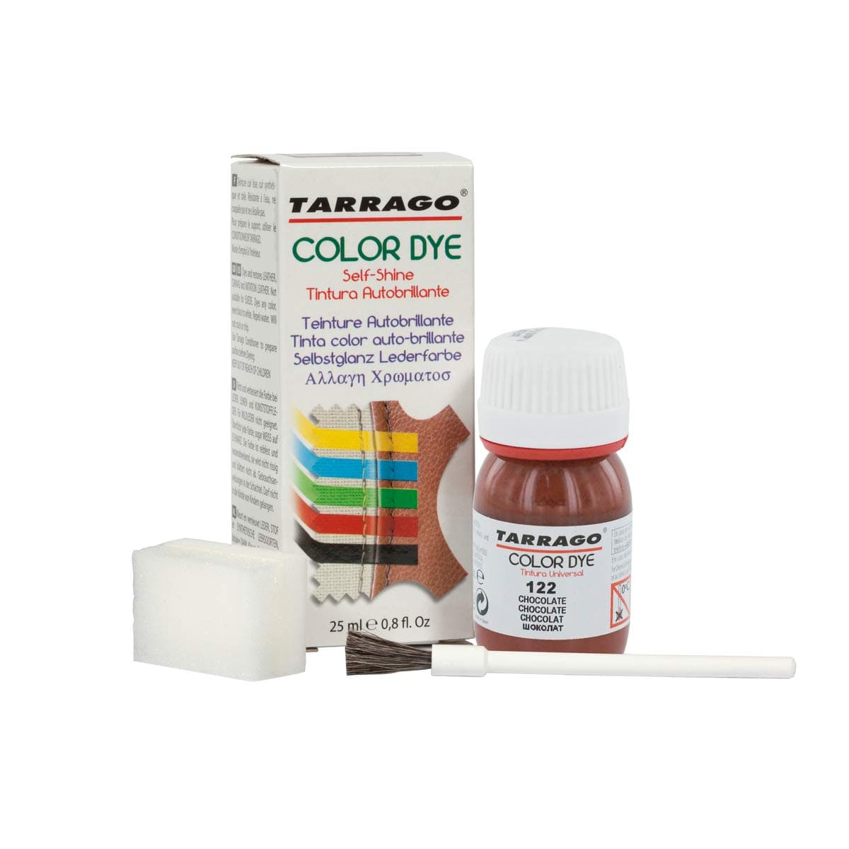 Tinte para Zapatos y Bolsos de Cuero y Textil con Esponja y Brocha | Cubre Rozaduras y Desgastes del Calzado | Gama de 90 colores — view 66