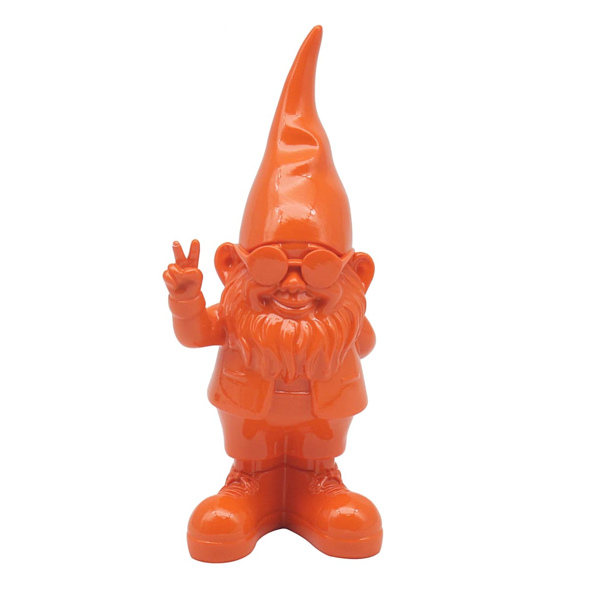 Lesser & Pavey Gnomes Home Decor Figurines & Ornaments For Home & Office | Decorative Home Accessories Statues For Indoor & Outdoor | Lovely Gifts for Women & Men Peace Hands Orange 20 Cm