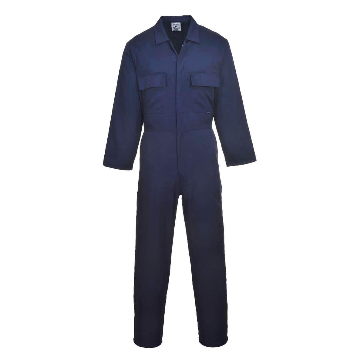Portwest S999 Men's Work Coveralls - Protective Polycotton Work Overalls Durable Workwear Boiler Suit for Mechanics Warehouse Garages DIY Navy, Large