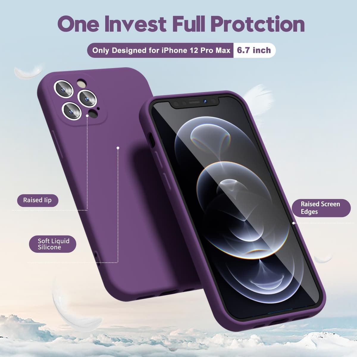 oakxco for iPhone 17 Pro Max Phone Case Liquid Silicone, Cute Thin Slim Grip Soft Rubber Gel for Women Men, Smooth Matte TPU Plain Solid Color Girly Simple Case with Camera Cover, Light Pink — view 1227