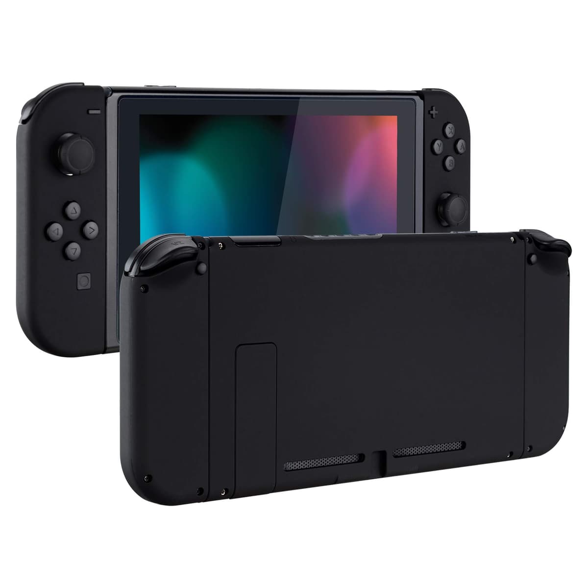 eXtremeRate Back Plate for Nintendo Switch Console, NS Joy con Handheld Controller Housing with Full Set Buttons, DIY Replacement Shell for Nintendo Switch - Chrome Gold — view 14