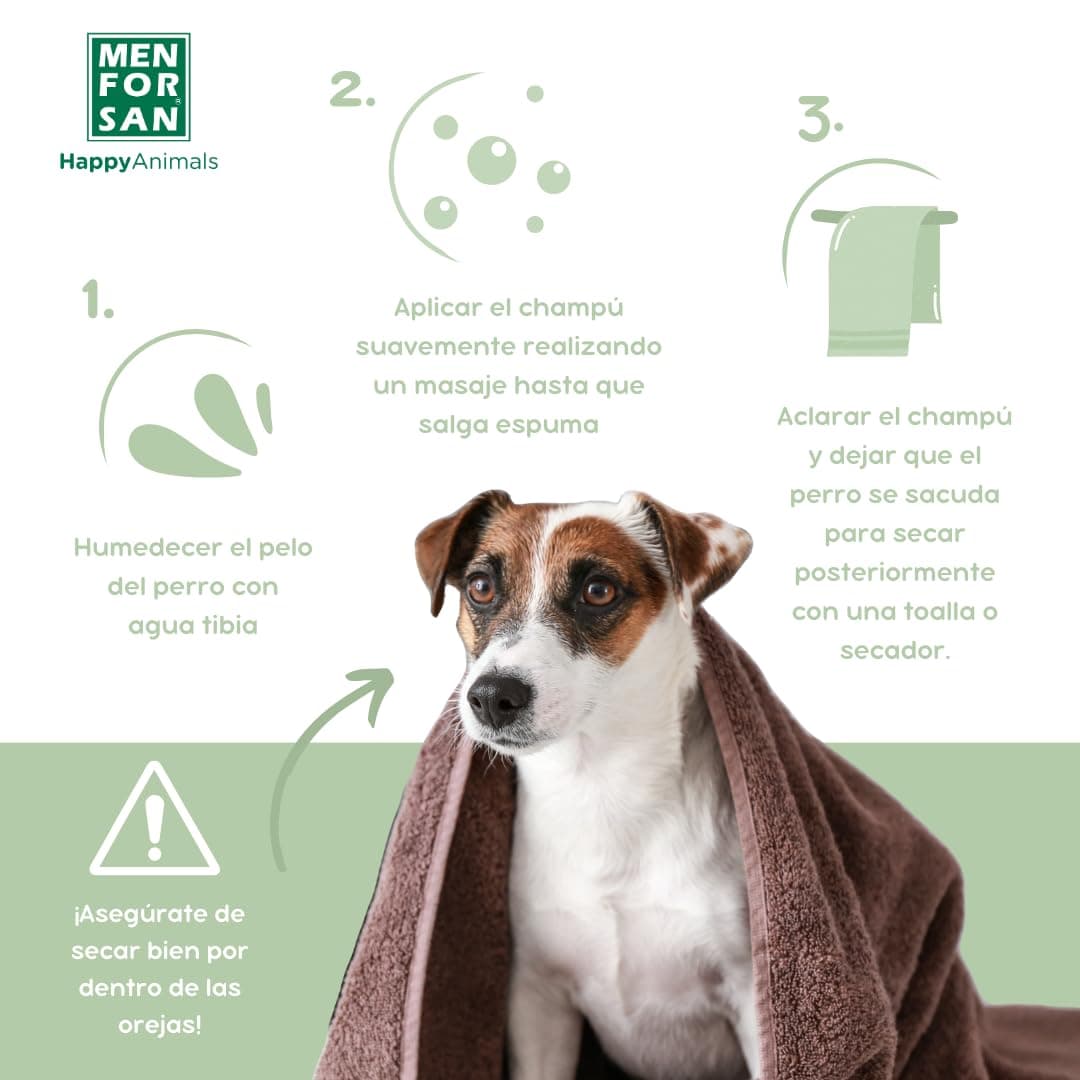 MENFORSAN Champú Aloe Vera para Perros | Hidrata en profundidad | Acción Anti Irritaciones y Anti Eczemas | 100% Natural | Herbácea | 1L — view 4