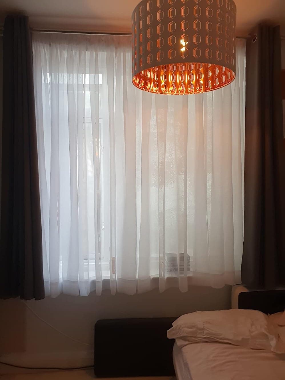 Megachest a pair of slot top voile curtains (Pure White, 56" wideX81 drop 2 Panels) — view 3