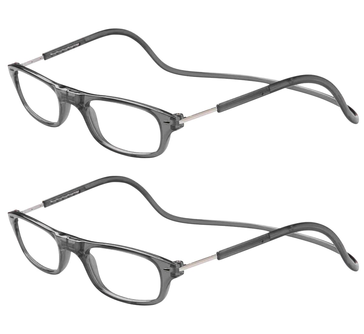 TBOC Pack: Gafas de Lectura Presbicia Vista Cansada – (Dos Unidades) Graduadas +3.50 Dioptrías Montura Negra Hombre Mujer Imantadas Plegables Lentes Aumento Leer Ver Cerca Cuello Imán — view 10