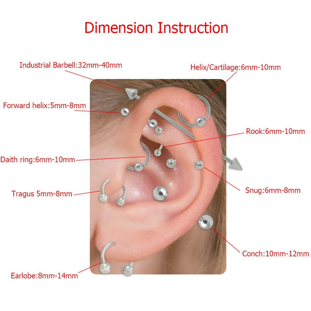 NewkeepsR 6G/8G/10G/12G/14G/16G/18G/20G Steel Nose Ring Hoop Piercing,Septum Lip Helix Cartilage Rook Body Jewellery,Diameter From 5mm to 14mm, Gold-Rose Gold-Silver tone-Black — view 6