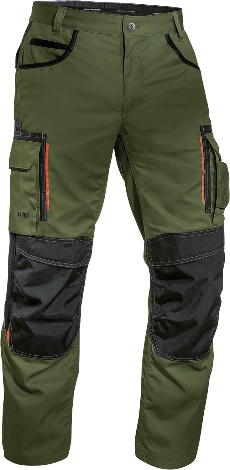 Uvex Tune-up 8909 Pantalon de Trabajo para Hombre - Pantalones Cargo para Trabajar de Algodón y de Cordura - Multibolsillos - Bolsillo de Las Rodilleras - Color Gris, Negro, Azul, Verde, Blanco — view 14
