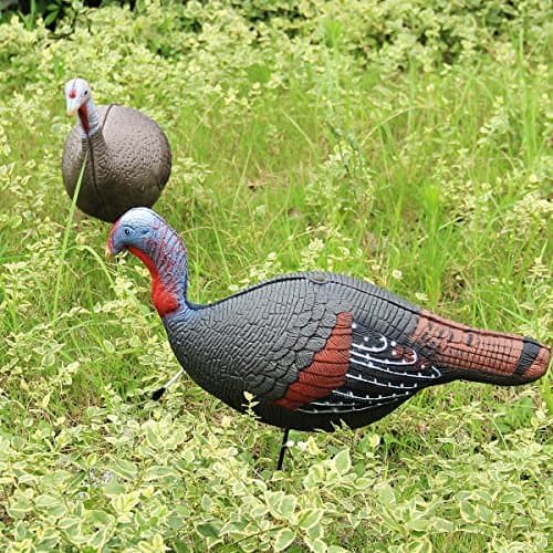 TargetEvo Turkey Decoys for Hunting, 2 Pack Hen and Jake Combo Decoys with Stakes Carry Bag Collapsible Lightweight — view 3