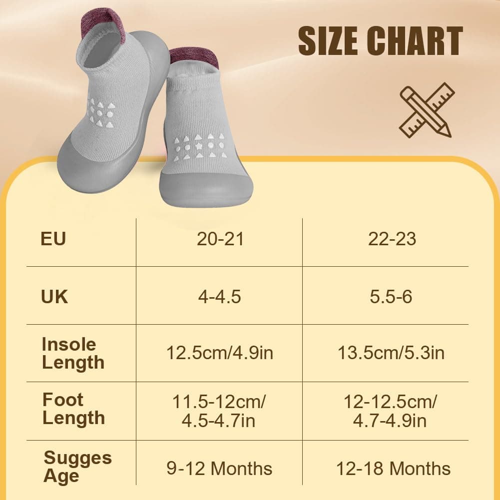 flintronic Zapatos Bebe Primeros Pasos, Zapatos Primeros Pasos con Suela de Goma, Zapatillas de Suela Blanda Antideslizantes y Transpirable para Bebés Niñas y Niños — view 5