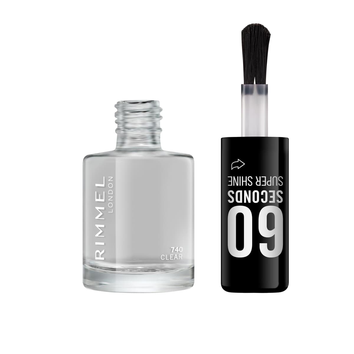 Rimmel London 60 Seconds Super Shine Nail Polish, 740 Clear, 8 ml — view 2
