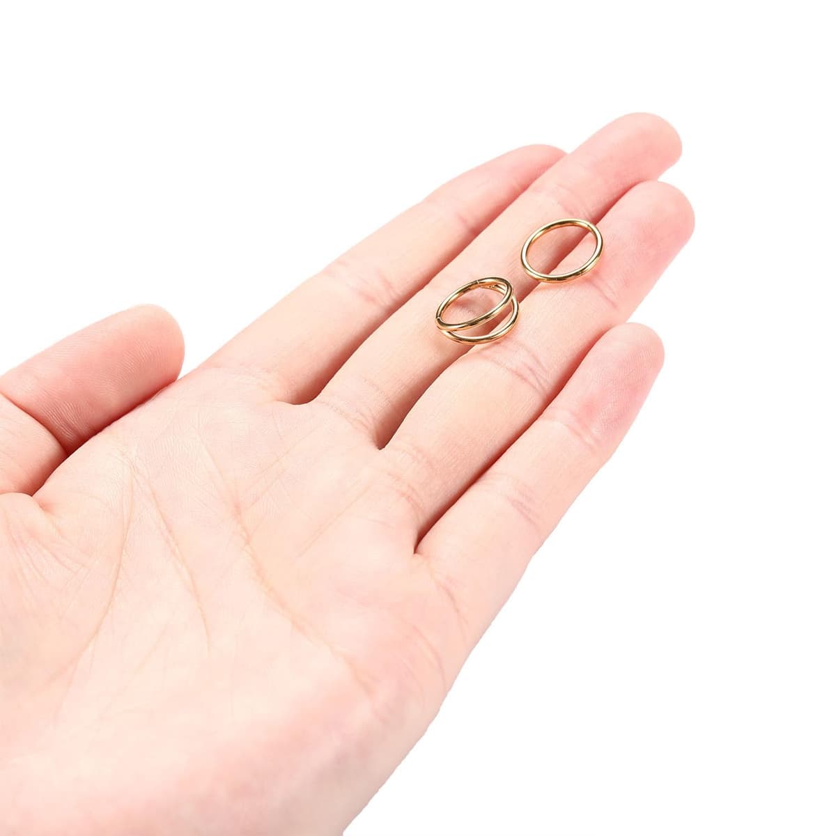 GAGABODY 2 Pcs Nose Rings 20G 18G 16G 14G 12G 10G 8G Surgical Steel Piercing Rings for Nose Septum Cartilage Helix Tragus Conch Rook Daith Lobe from 5mm to 16mm Seamless Hoop Unisex Hinged Earrings — view 5