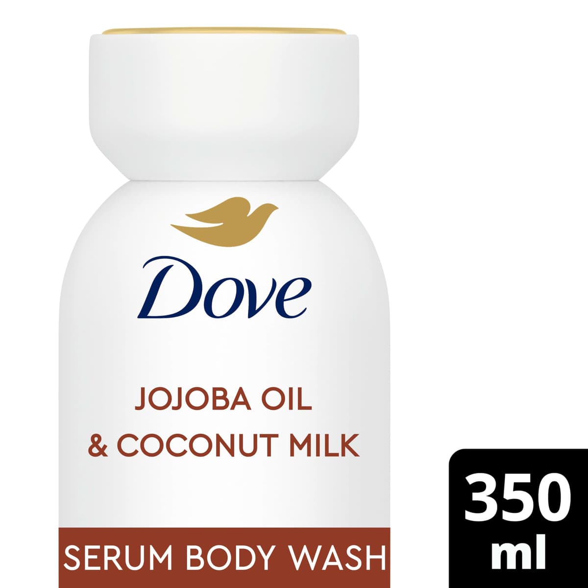 Dove Body + Mind Jojoba Oil & Coconut Milk Serum Body Wash body cleanser with antioxidant-rich vitamin E for glowing skin 350 ml — view 2