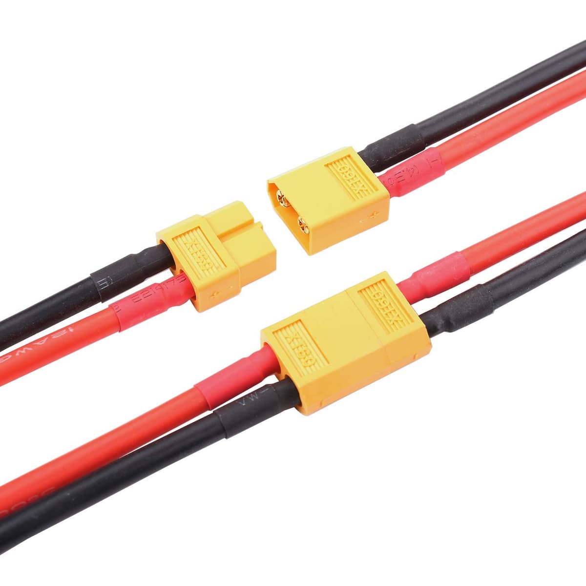 GTIWUNG 5 Piezas Macho XT-60 Adaptador de Enchufe XT60 FPV 12awg Cable de 10cm, Cable de extensión XT60 + 5 Piezas Conectores XT60 Hembra con Cable de 12AWG 10CM — view 2