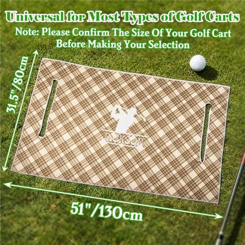UIDMEN Personalized Golf Cart Seat Cover, Custom Name Initial or Logo, Golf Course Accessories, 51" × 31.5", Universal Fit for 2-Seat Carts, Gifts for Golf Enthusiast, Dad, Husband — view 2