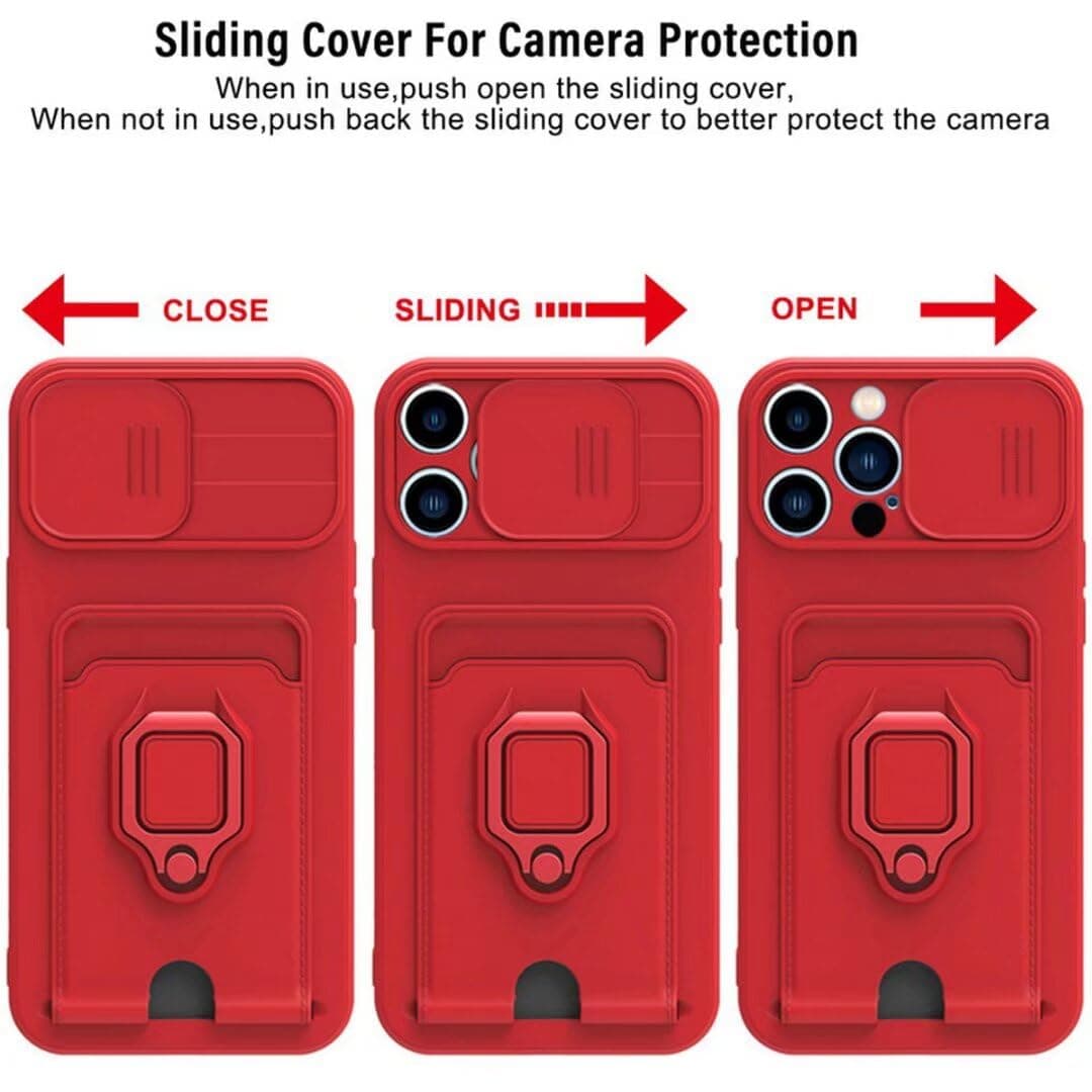 Protección de Cámara Funda Compatible con ‎Xiaomi Poco X6 Pro 5G/Redmi K70E 5G, con Anillo Soporte, Ajustable Collar Correa de Cuello Cordón Carcasa de Silicona-Negro — view 5