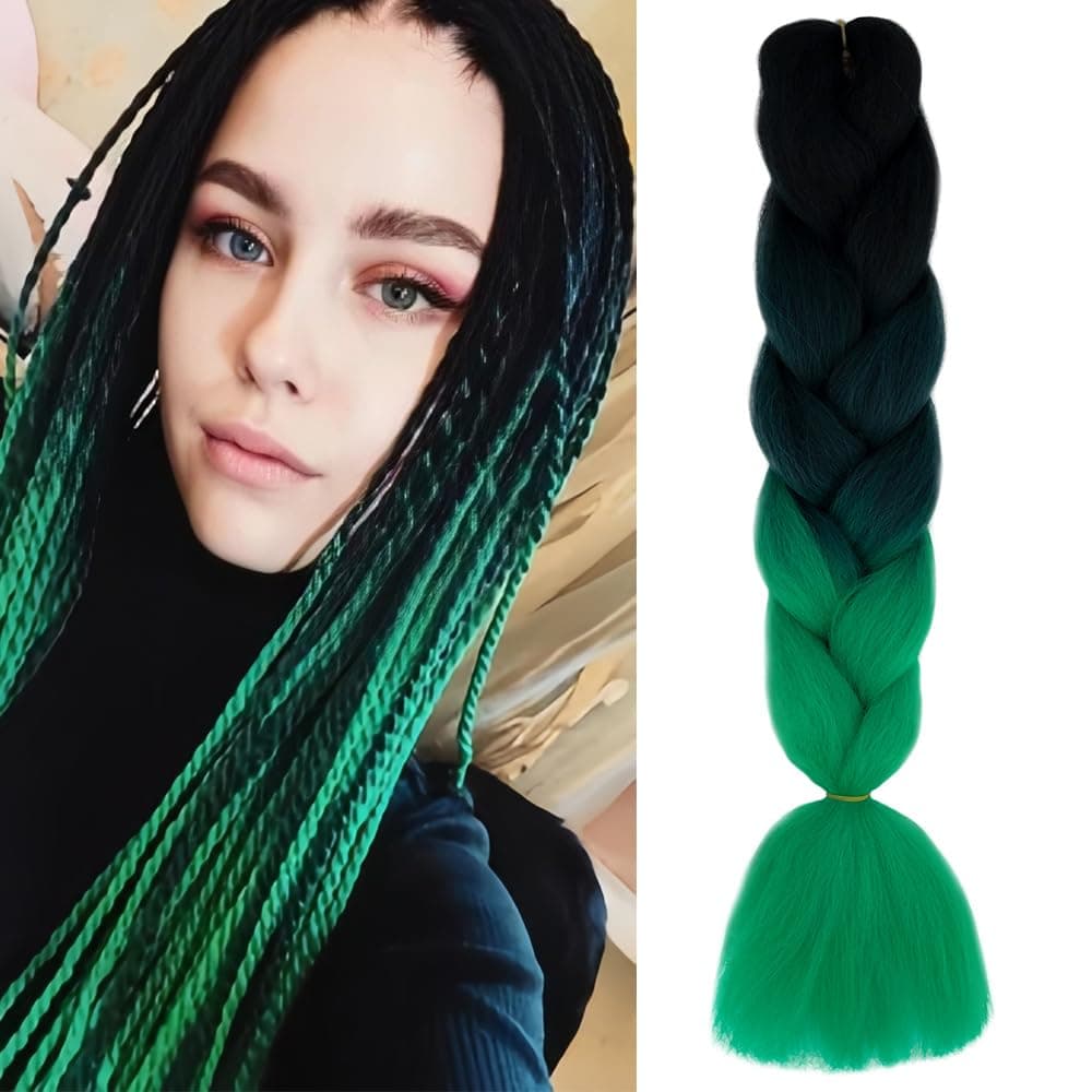 24" Braiding Hair Extension Jumbo Braids Synthetic 3bundles/pack Crochet Hair Afro Box Braid Heat Resistent (Dark Purple) — view 57