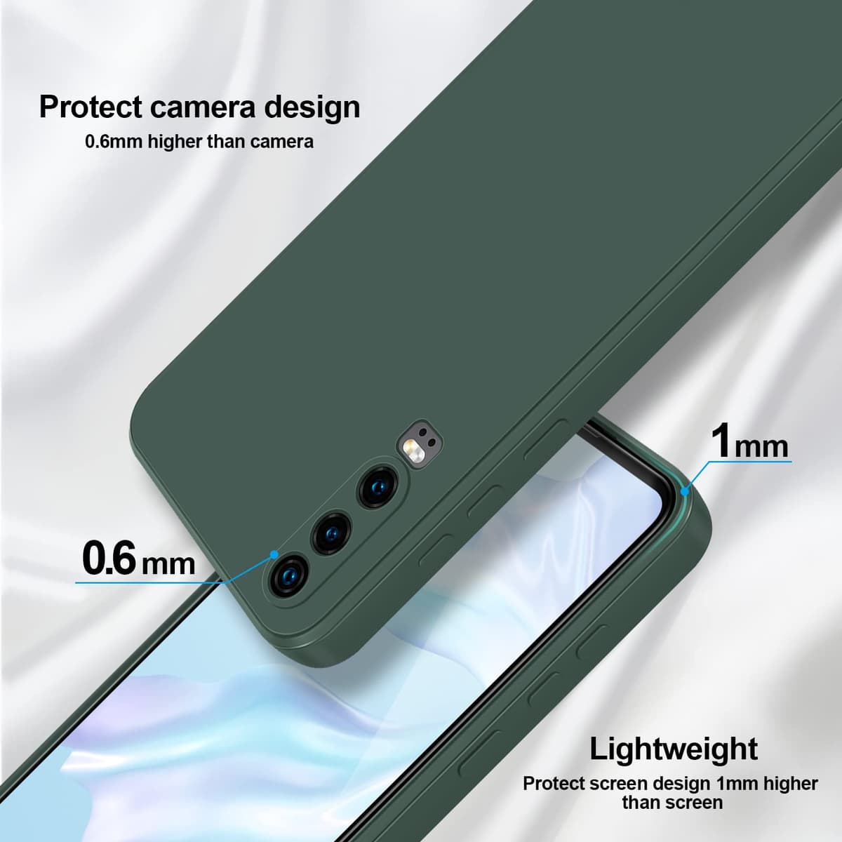GiiYoon Funda para Huawei P30,Case de Silicona Suave de TPU Funda Protector de Goma Fexible Prueba Liviano y a Delgado de Golpes Antirrayas para Teléfono Huawei P30 — view 3