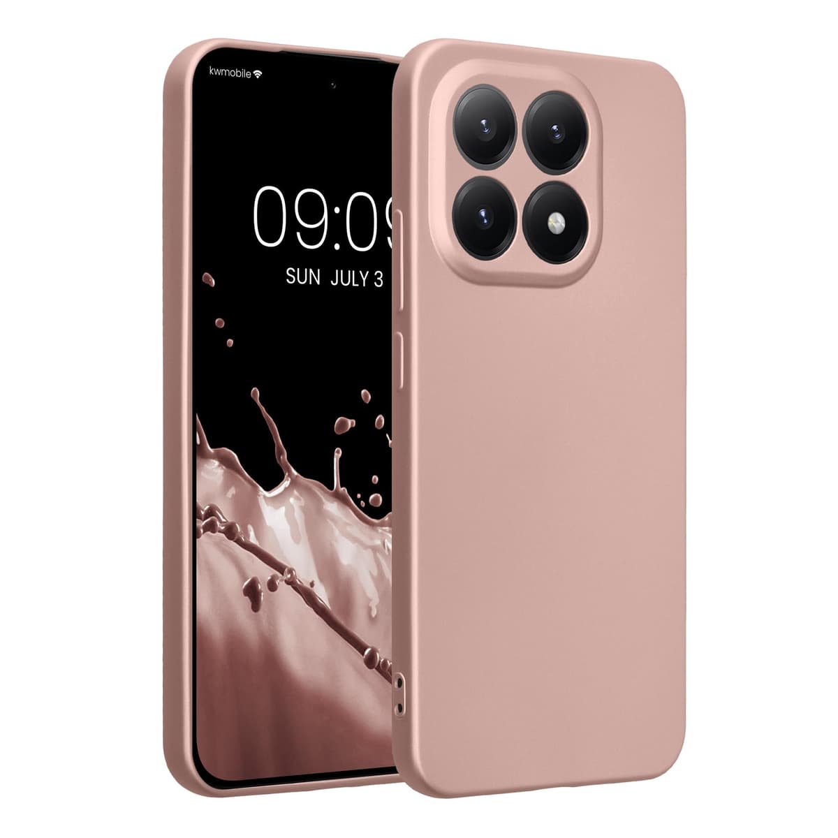 kwmobile Carcasa Compatible con Xiaomi Redmi Note 14 Pro 5G / Poco X7 Funda - Funda Ultrafina de TPU con Bordes elevados - Lavanda Metalizado — view 348