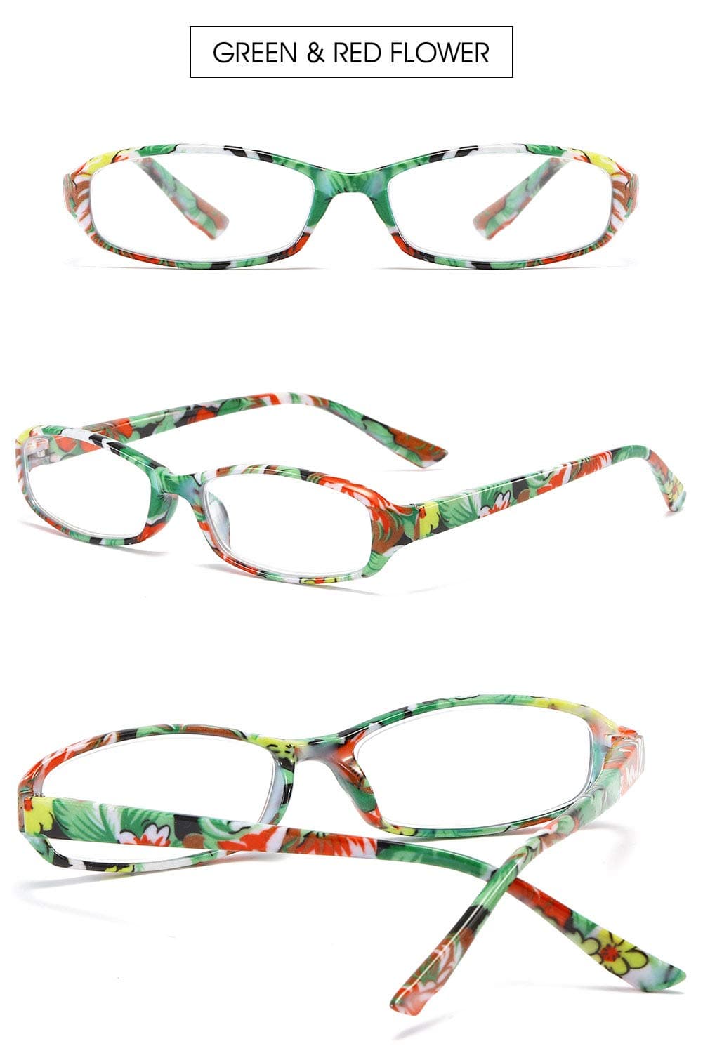 VEVESMUNDO Gafas de Lectura Mujer Hombre Compactas Portatiles Flores Anteojos Para Leer con Colores Bolsillo 1.0 1.25 1.5 1.75 2.0 2.25 2.5 2.75 3.0 3.5 4.0 — view 3