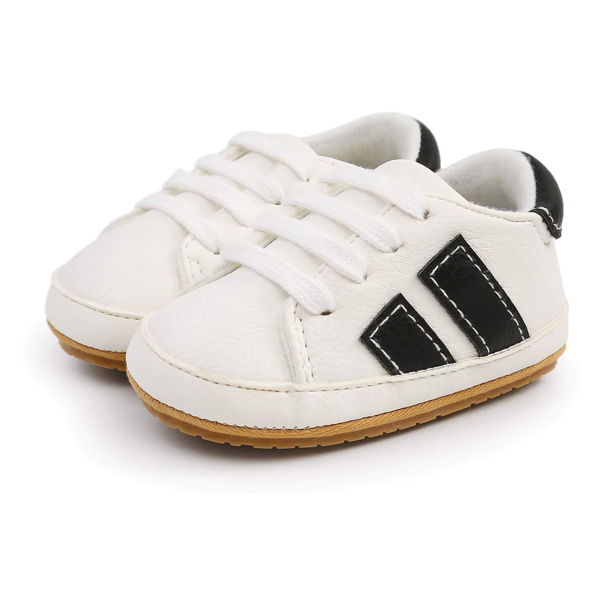 RVROVIC Baby Boys Girls Sneakers Anti-Slip Oxford Loafer Flats Infant Toddler PU Leather Soft Sole Baby Shoes — view 3