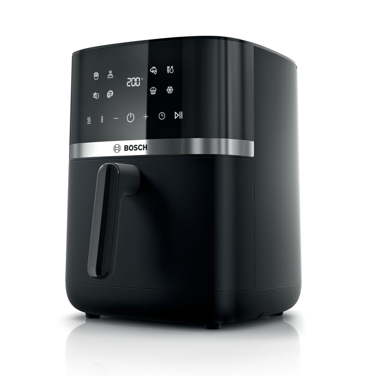 Bosch - Freidora de aire Serie 4 XL, capacidad de 6,1 L, 7 programas. Cocinado más rápido, Negro, MAF462B0, Air Fryer