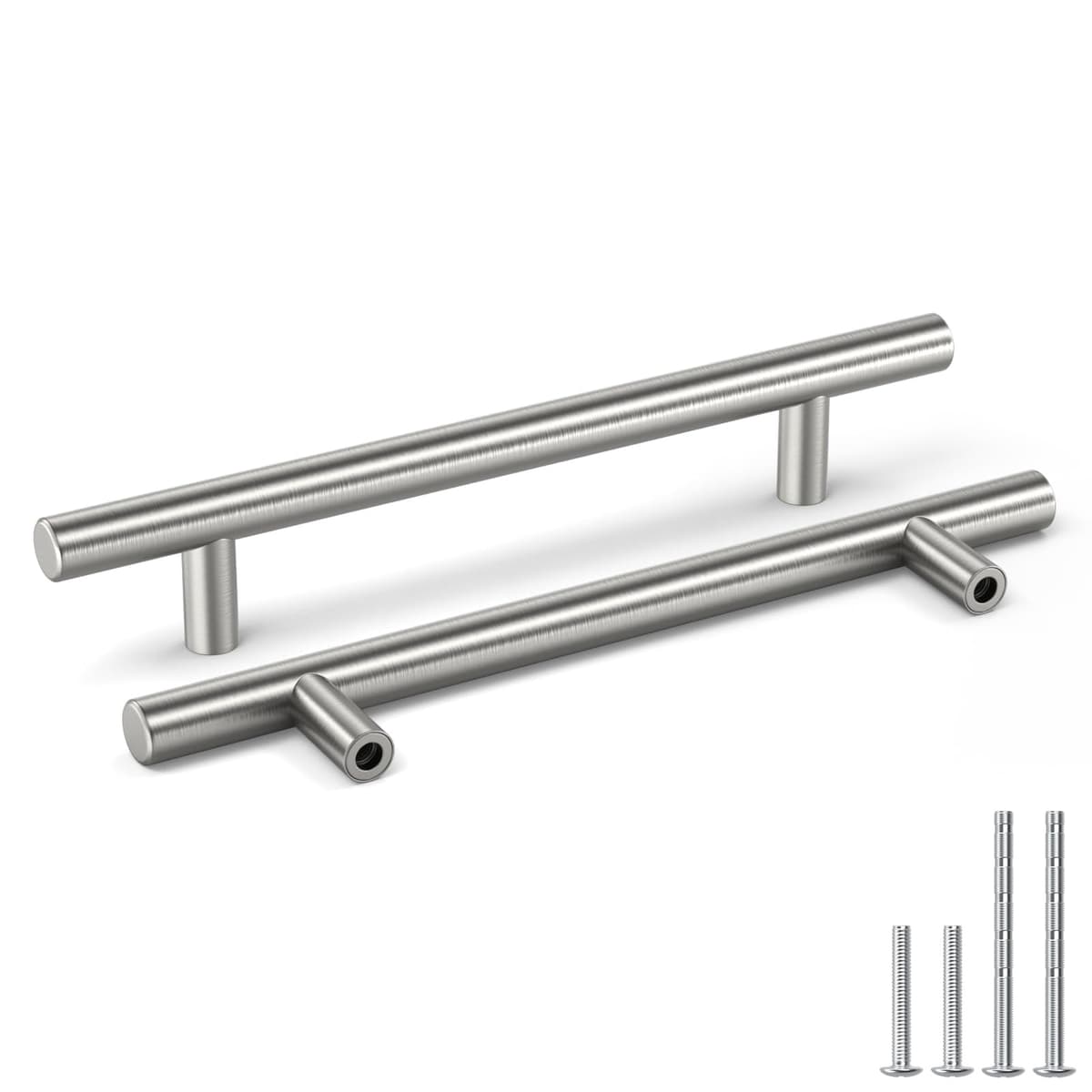 goldenwarm LS201BSS160 15 tiradores de acero inoxidable, distancia entre orificios, 160 mm, tiradores de barra para armario, cajones, puertas y cocina