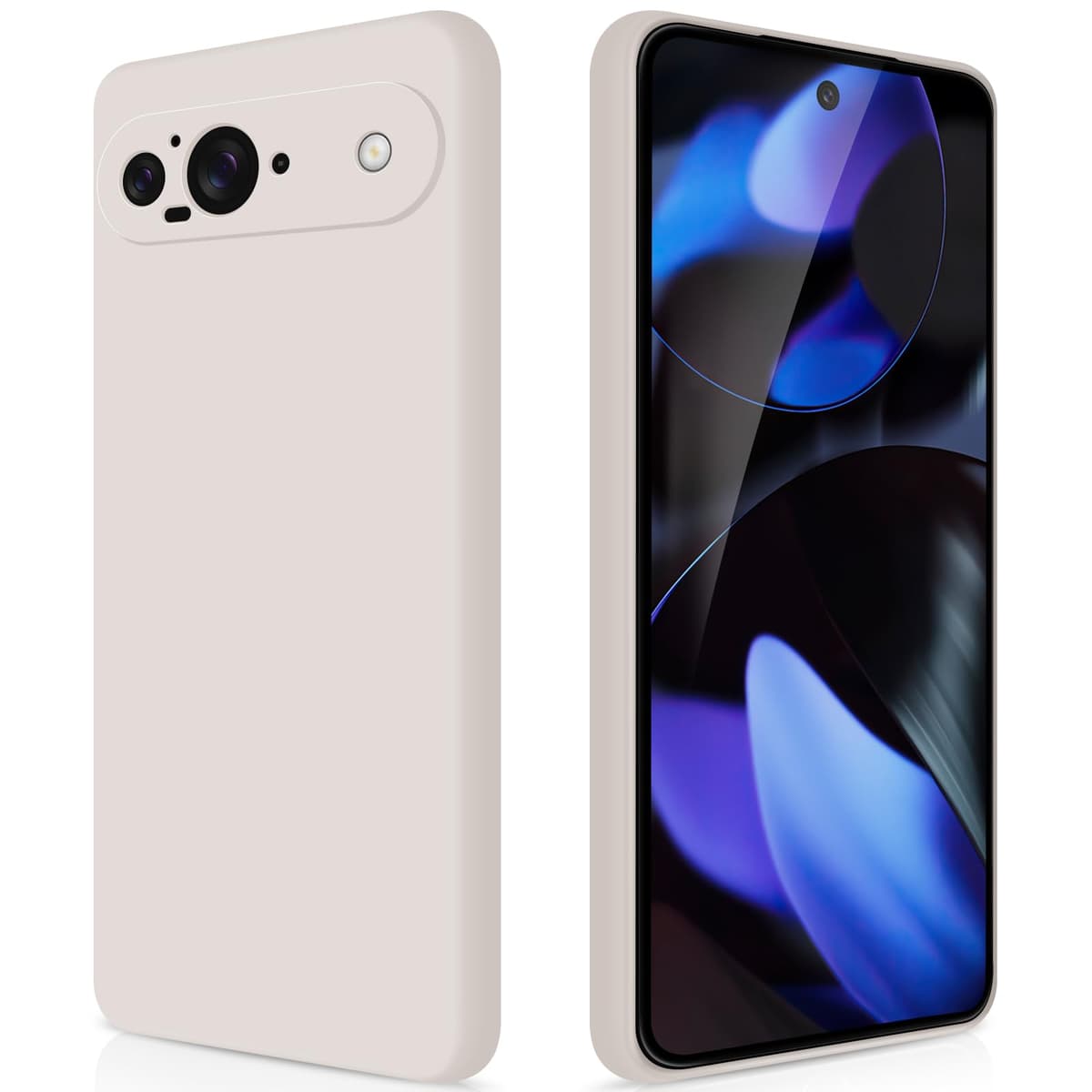 GiiYoon Funda para Google Pixel 9, Case de Silicona Suave de TPU Carcasa Protector de Goma Fexible Prueba Liviano y a Delgado de Golpes Antirrayas para Teléfono (Blanco)