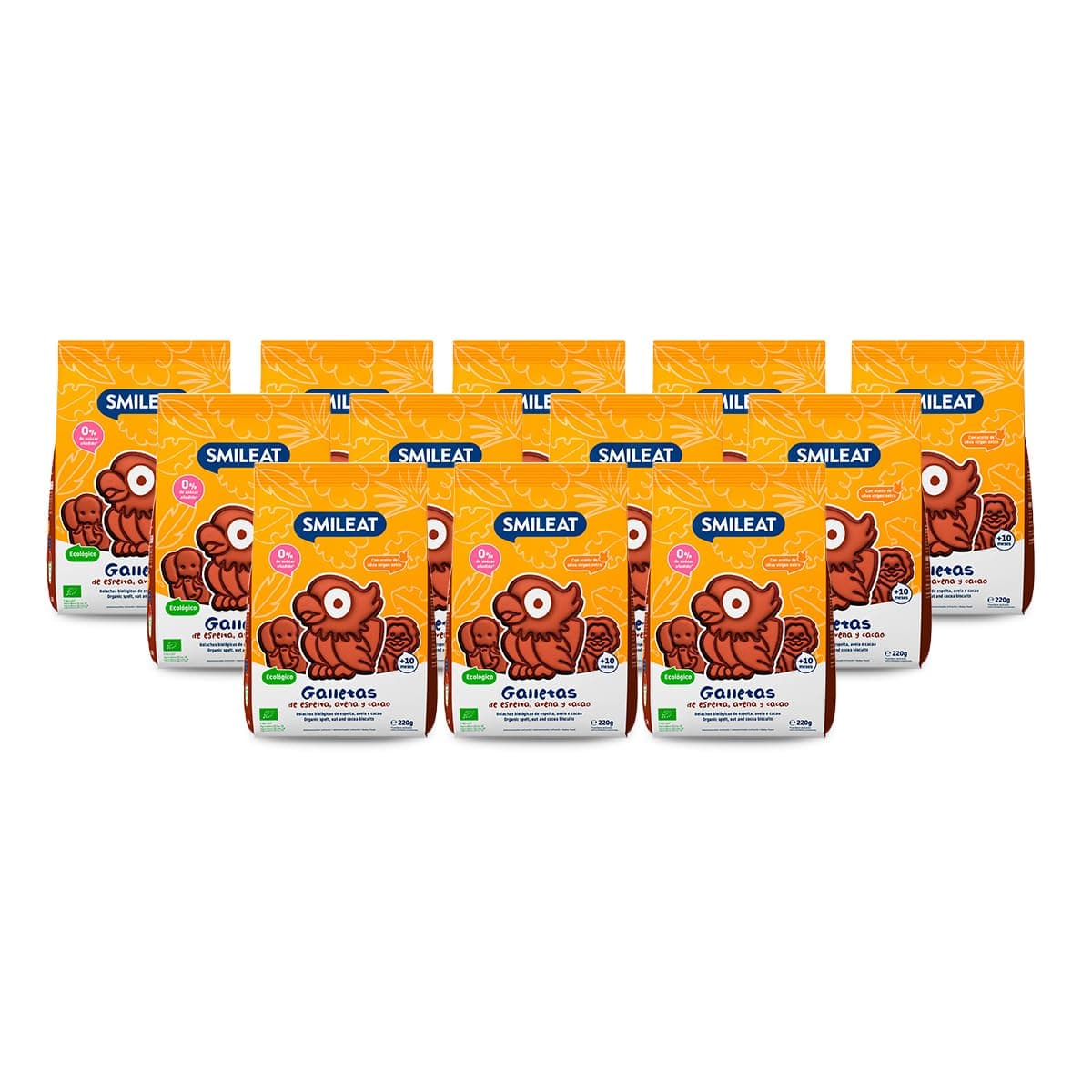 Smileat - Galletas de Espelta y Fruta para Peques 10+ meses - Sin Azúcar Añadido, Con Aceite de Oliva Virgen Extra- Perfectas Como Snack o Merienda - 220g — view 8