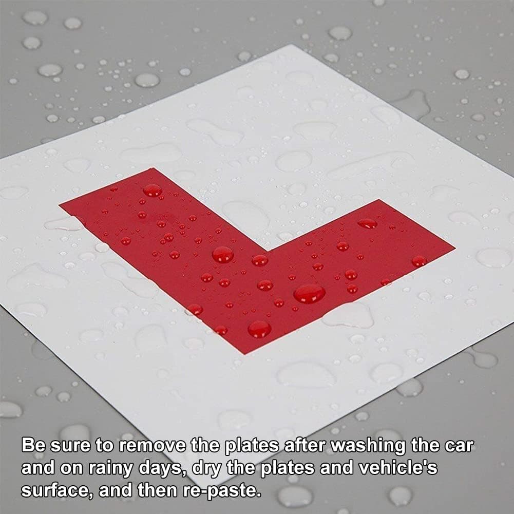 Onarway Fully Magnetic Car L-Plates Red L Plate 2 Pack for Car Magnetic Extra Thick Strong Learner Plates, No Melting No Blow off Easy to Move without Scratching Painting off — view 5