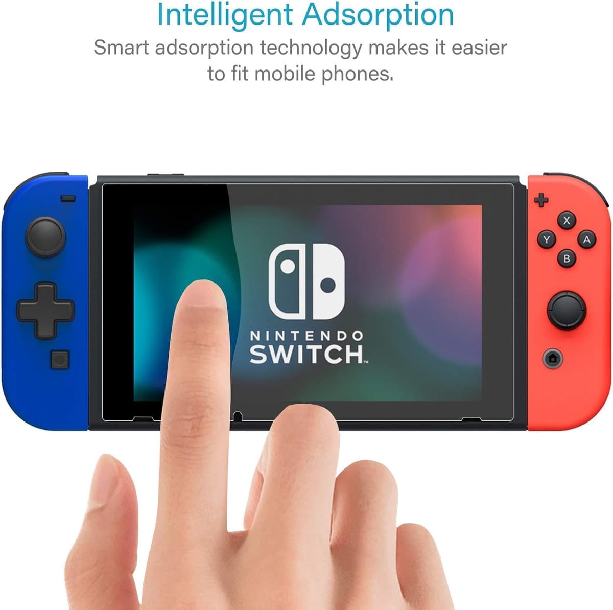 NEW'C 3 Pack Designed for Nintendo Switch Screen Protector Tempered Glass, Case Friendly Scratch Resistant,Bubble-Free, Ultra Resistant — view 4