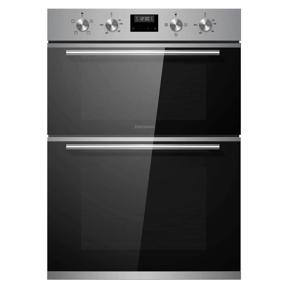 Statesman BDM373BL Built-In Double Oven, 3 Cooking Functions, LED Display, 35/70L, Black — view 3
