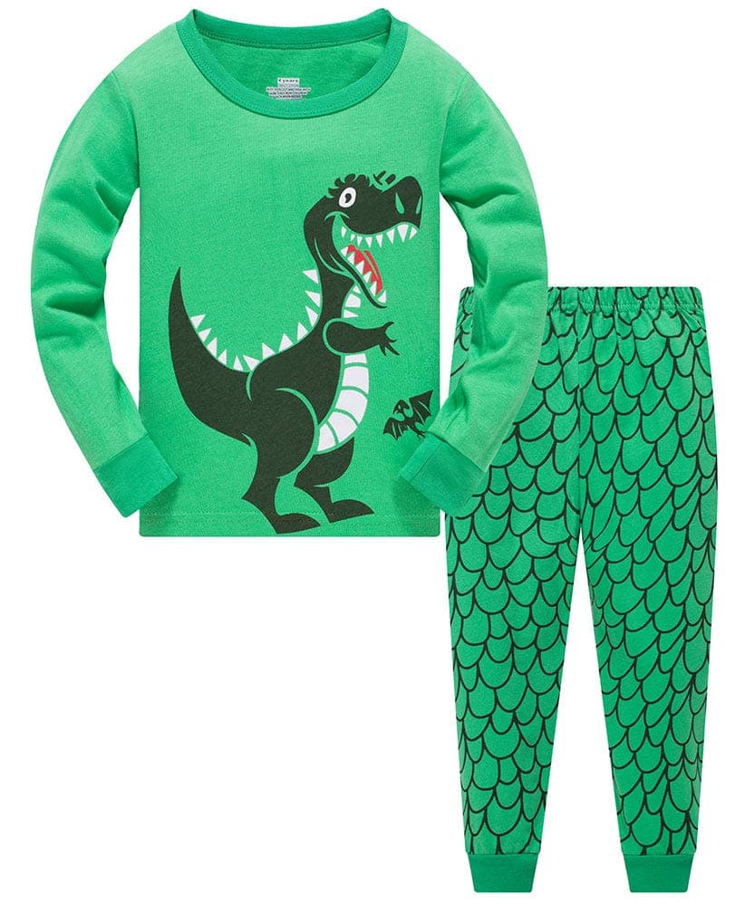 TEDD Boys Pyjamas Dinosaur Nightwear Cotton Toddler Clothes Kids Sleepwear Long Sleeve Christmas Pjs Sets 2 Piece Outfit Xmas Gift 1-12 Years