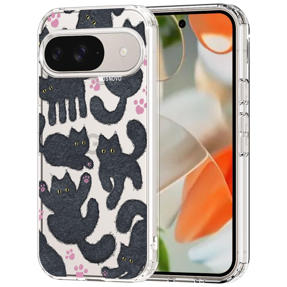 MOSNOVO Case for Google Pixel 9 & Pixel 9 Pro, [Buffertech 6.6ft Military-Grade Drop Protection] [Anti Peel Off Tech] Clear TPU Bumper Phone Case Cover Design - Eucalyptus — view 109